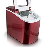 Eiswürfelmaschine Eiswürfelbereiter Eiswürfel Ice Maker Eis Maschine (Rot)